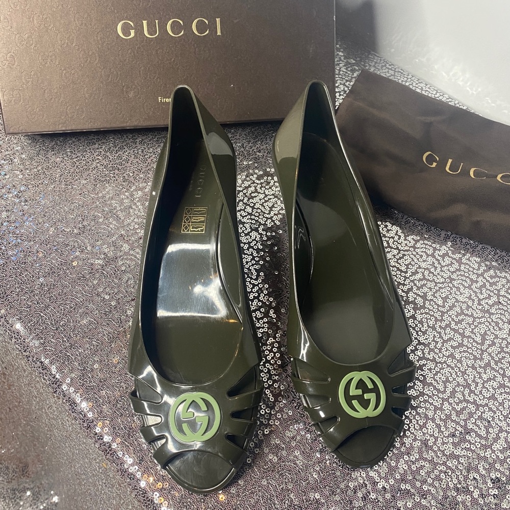 Gucci Rubber Wedges